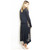 70S Retro BOHO Navy Knitted Tweed Maxi Longline Belted Duster Sweater Cardigan C9211
