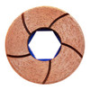 GlossFire-F (Toro F) Flat Edge Copper Polishing Wheel, 5", 30 Grit