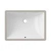 Envy Undermount Porcelain Vanity Sink, Rectangular, White, 18 in x 13 in (Must Buy 3 Pack)
