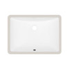Undermount Porcelain Sink, Rectangular 18x13, White, Single Pack (1 per box)