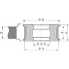 Diamut T33 R3 - Pos 1, OD 80x35 Bore, HYS Segment Diamond Profile Wheel