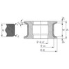 Diamut AFR33 R6 R3 FLX - Pos 5S, OD 80x35 Bore, HYS Continuous Diamond Profile Wheel