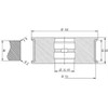 Diamut T43 R3 (Z45) - Pos 1, OD 120x35 Bore, HYS Segment Diamond Profile Wheel