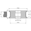 Diamut T33 R8 - Pos 2, OD 120x35 Bore, HYS Continuous Diamond Profile Wheel