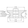 Diamut GV43 - Pos 5, ID 60x35 Bore, Flash Blue Polish Profile Wheel