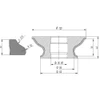 Diamut G33 - Pos 7, ID 60x35 Bore, Flash Gray Polish Profile Wheel