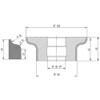 Diamut FZ43 R10 - Pos 2, OD 120x35 Bore, HYS Continuous Diamond Profile Wheel