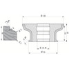 Diamut FZR43 R10 R3 - Pos 7, ID 60x35 Bore, Flash Gray Polish Profile Wheel