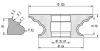 Diamut FV33 R3 - Pos 7, ID 60x35 Bore, Flash Gray Polish Profile Wheel