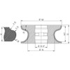 Diamut FB43 - Pos 5, ID 60x35 Bore, Flash Blue Polish Profile Wheel