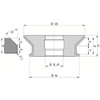 Diamut EFR33 B16 R3 - Pos 5S, OD 120x35 Bore, HYS Continuous Diamond Profile Wheel