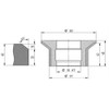 Diamut E43 B11.5 - Pos 5S, OD 80x35 Bore, HYS Continuous Diamond Profile Wheel