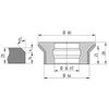 Diamut E23 B8 - Pos 4, OD 80x35 Bore, HYS Continuous Diamond Profile Wheel