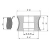 Diamut AK2 43 R40 - Pos 7, ID 60x35 Bore, Flash Gray Polish Profile Wheel