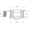 Diamut AK2 33 R30 - Pos 3, OD 80x35 Bore, HYS Continuous Diamond Profile Wheel