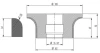 Diamut A43 R20 - Pos 7, ID 60x35 Bore, Flash Gray Polish Profile Wheel
