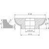 Diamut L33 - Pos 2, OD 120x35 Bore, HYS Continuous Diamond Profile Wheel