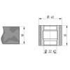 Diamut Z35 - Pos 5S, OD 40x22 Bore, HYS Continuous Diamond Profile Wheel