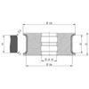 Diamut T42 R6 - Pos 3, OD 120x35 Bore, HYS Continuous Diamond Profile Wheel