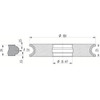 Diamut I23 - Pos 6, ID 60x35 Bore, Flash White Polish Profile Wheel
