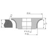 Diamut A33 R20 - Pos 6, ID 104x35 Bore, Flash White Polish Profile Wheel