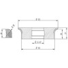 Diamut A23 R10 - Pos 1, OD 120x35 Bore, HYS Segment Diamond Profile Wheel