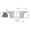 Diamut A33 R20 - Pos 4, OD 120x35 Bore, HYS Continuous Diamond Profile Wheel
