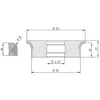 Diamut A23 R10 - Pos 7, ID 60x35 Bore, Flash Gray Polish Profile Wheel