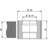 Diamut Z45 - Pos 5S, OD 60x35 Bore, HYS Continuous Diamond Profile Wheel