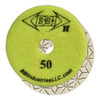 BBI 2 White Resin 7-Step Wet Polish Pad, 4 in 50 Grit