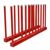Hercules Slab Rack White Rubber, Red (2 racks and 20 poles)