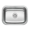 Envy Stainless Steel Sink, 18 Gauge, Medium Single Bowl, 23-38 in (L) x 17-3/4 in (H) x 9 in (D)