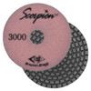 Scorpion 7-Step Diamond Granite Wet Polishing Pad, 4 in, 3000 Grit