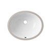 Envy Undermount Porcelain Vanity Sink, Oval, White, 17 in x 14 in (Ship Ready Parcel Pack)