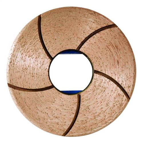 GlossFire-F (Toro F) Flat Edge Copper Polishing Wheel, 6", 30 Grit