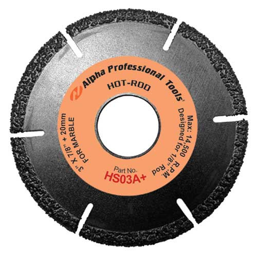 Alpha Hot-Rod Marble Blade, 3", 1/8" Rod