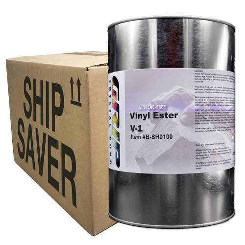 Grip Crystal Bond Vinyl Ester V-1 Flowing Adhesive, 5 Gal Ship Saver