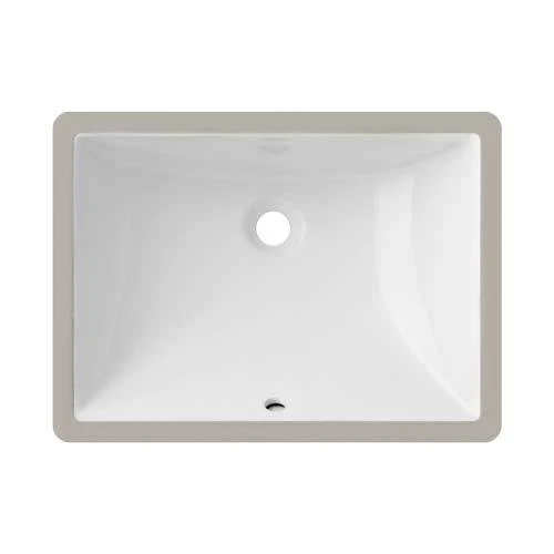 Envy Undermount Porcelain Vanity Sink, Rectangular, White, 18 in x 13 in (Must Buy 3 Pack)