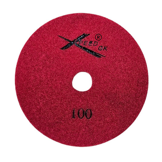 Xpeed GK 7-Step Metal Chip Wet Diamond Polishing Pad, 4 In, 100 Grit