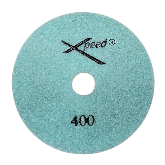 Xpeed GK 7-Step Metal Chip Wet Diamond Polishing Pad, 4 In, 400 Grit