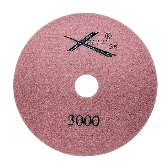 Xpeed GK 7-Step Metal Chip Wet Diamond Polishing Pad, 4 In, 3000 Grit