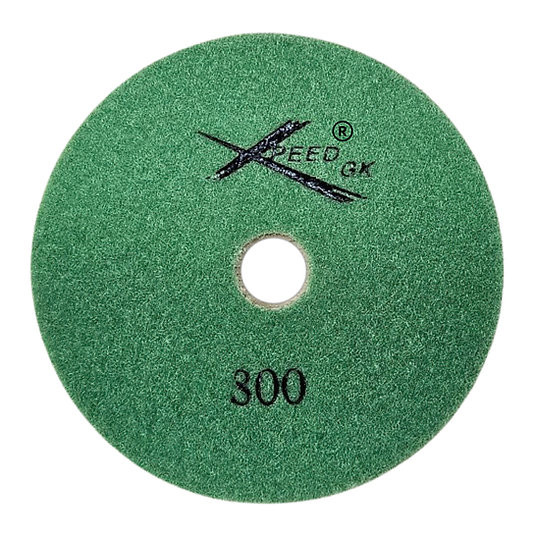 Xpeed GK White Resin 7-Step Wet Diamond Polishing Pad, 4 In, 800 Grit