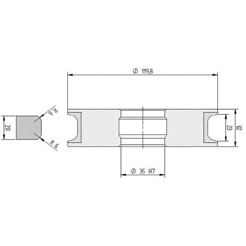 Diamut T23 R6 CNC Profile Wheel - 120