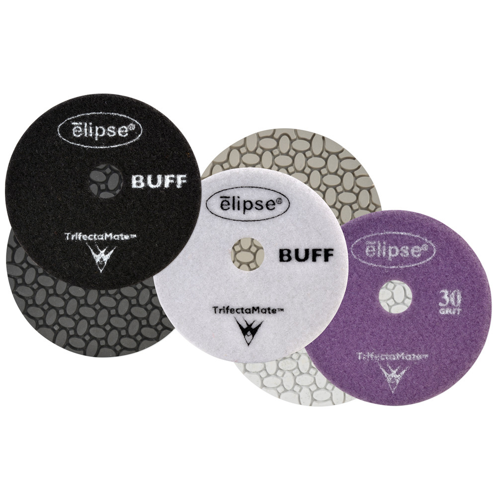Elipse Specialty Wet Diamond Polishing Pads, Granite, Marble, Quartz 