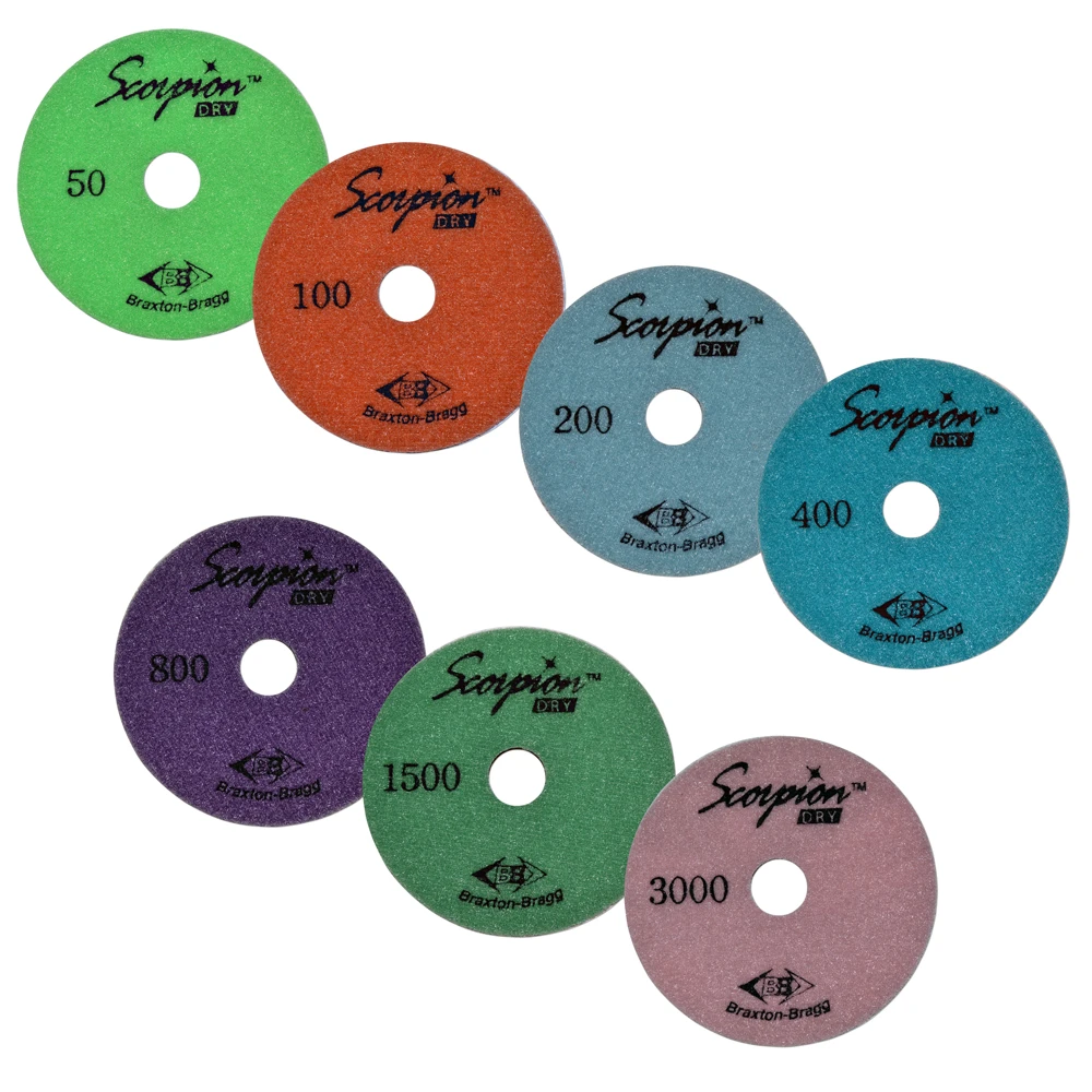 Scorpion 7-Step Dry Polishing Pads 4"