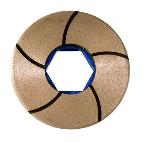 GlossFire-F (Toro F) Flat Edge Copper Polishing Wheel, 5 in, 100 Grit