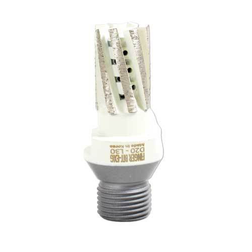 DS CNC Porcelain And Dekton Finger Bit, Twisted, EXG(K), T8