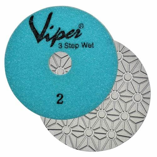 Viper 3-Step Diamond Granite Wet Polishing Pad, 4 in, Step 2