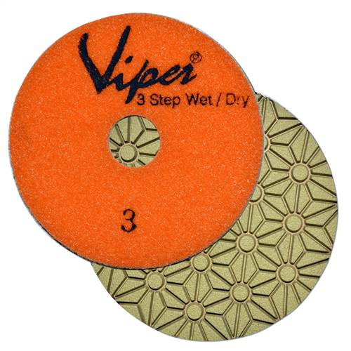 Viper 3-Step Diamond Granite Dry Polishing Pad, 4 in, Step 3