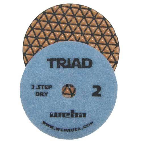 Weha Triad 3-Step Dry Polishing Pad, Light Blue, 4 in, Step 2